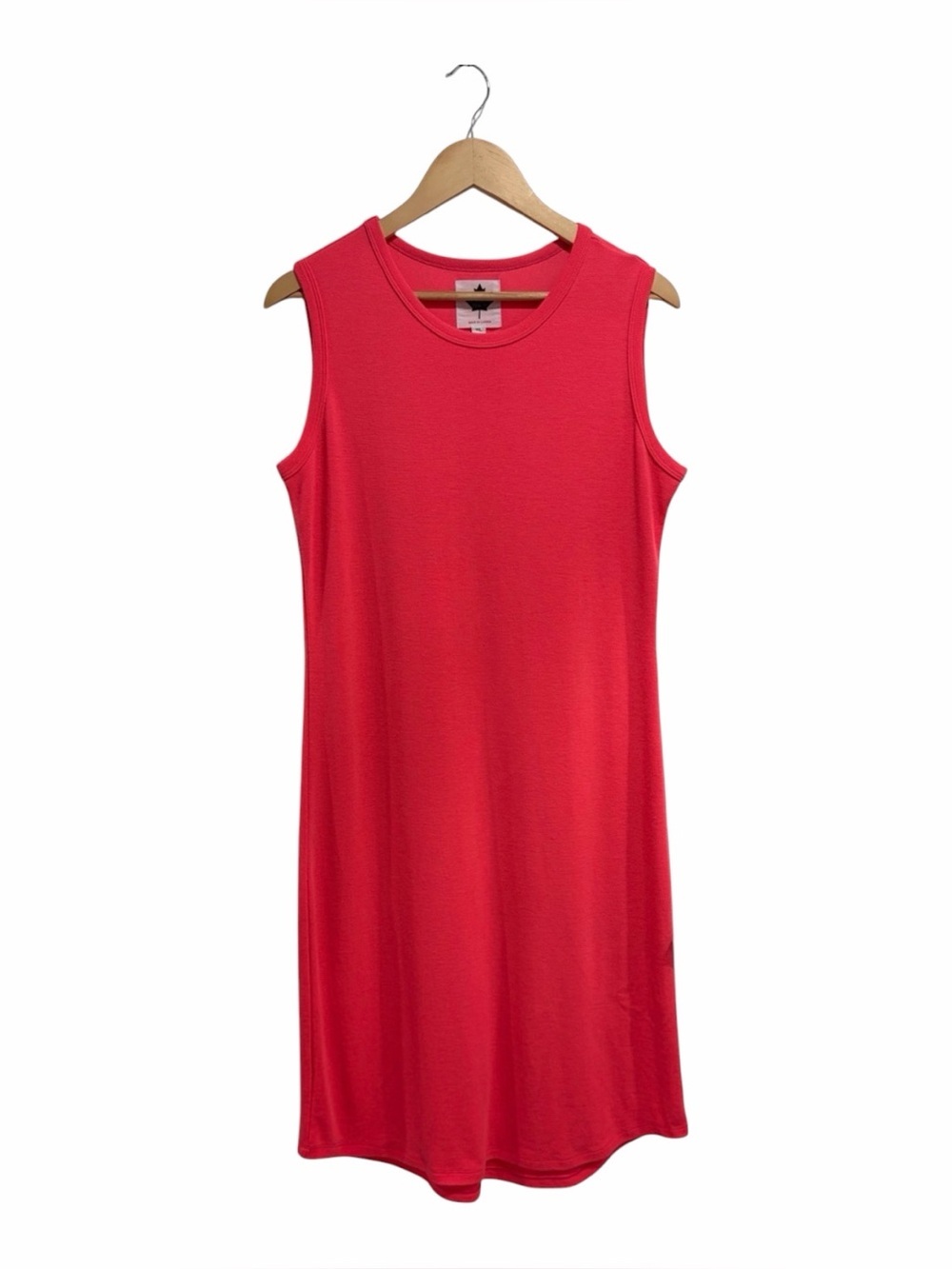 Haus of Birch Sleeveless Coral Hot Pink Scoop Neck Shift Dress